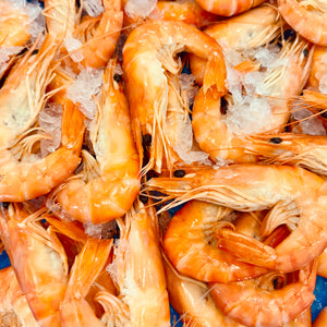 Large cooked QLD Tiger Prawns (Kg)