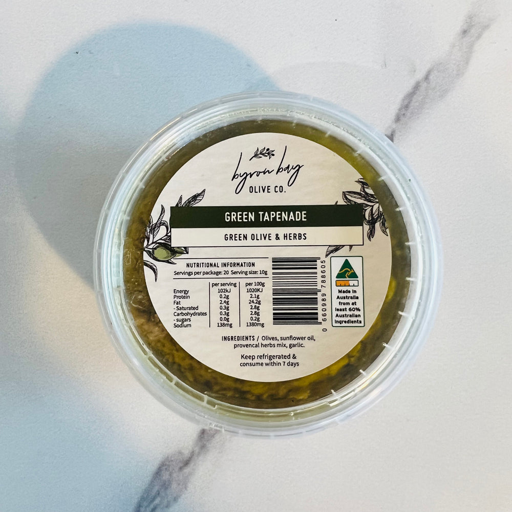 Byron Bay Olive co. Green Olive Tapenade - 200g
