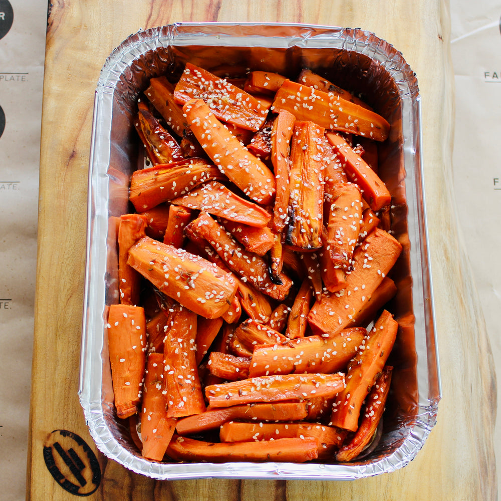 Honey Sesame Roasted Carrots